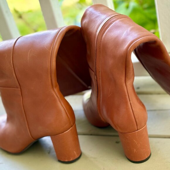 Banana Republic Leather Knee-High Boots – Cognac, Size 8 - Picture 2 of 5
